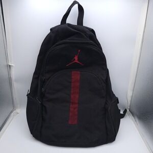 Air Jordan Jumpman Backpack Large Size Black with Red Jumpman Shoulder Straps